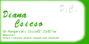 diana csicso business card